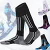 Chaussettes de sport Ski Épais Coton en plein air Snowboard Cyclisme Ski Football Chaussette Hommes Femmes Absorption de la sueur Haute Élastique Chaussettes Thermique 230801