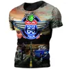 Herren-T-Shirts, modisches T-Shirt, Motorradfahrer, 3D-gedruckt, übergroß, Racing, kurzärmelig, hochwertig