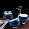 Bowls Japanese Style Underglaze Ceramic Tableware Three-part Grilled Rice Bowl Household Eating Korean Special Soup