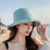 Berets Sommer faltbare Eimerhüte Frauen Quasten Vintage Sun Shading Strand Frauen Hut Festes Ausflugsbecken verhindern