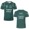 T-shirts masculins 2024 Aston Martin F1 T-shirt Formule 1 AM SUITE DE RACK