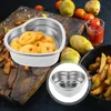 Dinnerware Sets Seasoning Para Mini Postres Heart Shaped Plate Necessity Stainless Steel Snack Dish Grill Dipping Bowl Serving