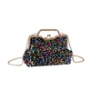 Bolsos de noche LEFTSIDE Sequin Crossbody para mujer 2023 Diseñador de lujo Moda Bolsos de fiesta Tendencia Cadena Cluth 230731