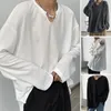 قمصان الرجال 2023 Men Hollow Out T-Shirt ملابس متماسكة غير رسمية قصيرة الأكمام القصيرة O Pullover Tops Tee Tee Male Male Streetwear