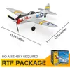Modèle d'avion Avion RC P47 RTF One Key Aerobati Fighter Lightning Plane Envergure 4Ch avec système de stabilisation Xpilot 230801