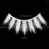 False Eyelashes 3 Pairs Halloween Party Cosplay Creative White Upper&Lower Extension Soft Wispy Natural Lash Makeup