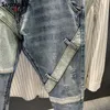 Männer Jeans Supzoom Ankunft Top Mode Herbst Zipper Fly Stoashed Casual Patchwork Cargo Denim Taschen Baumwolle Jeans Männer 230731