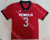 Maillot de football UNLV Rebels Bo Edmundson Zavier Carter Jalen St. John Jah'von Grigsby Jalen Frazier Vincent Davis Jr. Jaxen Turner Maillots UNLV cousus sur mesure pour hommes