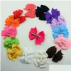 Hair Accessories 3 Inch Grosgrain Ribbon Bows With Clip Baby Girl Pinwheel Hairbows/Hair Clips/Hair Pins Drop Delivery Kids Maternity Dh2Xo