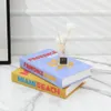 Dekorativa objekt Figurer Ibiza Fake Books For Decoration Travel Series Book Coffee Table Living Room Fashion Prop 230731