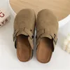 Детские детские спортивные обувь Дизайнер Корк квартиры Flat Slippers Fashion Leather Slides Boys Girl