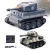 Electric RC Car 4Ch Mini RC Tank Model Electronic Radio Control Vehicle Portable Pocket Tanks Simulation Presents Toys for Boys 230801