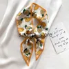 Foulards De Mode Soie Cou Écharpe De Luxe Belle Citronnier Floral Cheveux Cravate Foulards Foulard Bandeau Châles Et Wraps Foulard 100 * 10Cm J230801