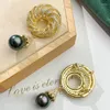 Broches MeibaPJ 9-10mm naturel perle de riz noir hélicoïde broche pendentif mode pull bijoux pour femmes