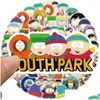 ملصقات السيارات 50pcs Cartoon South Park Figure Graffiti Kids Toy Skatoboard Phone Lage Lage ملصق شارات إسقاط تسليم الهواتف المحمولة Mot Dhyda