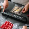 Baking Pastry Tools Kitchen Vacuum Food Sealer 220V/110V Matic Commercial Household Packaging Hine Include 10Pcs Bags Drop Deliver Dhqbk