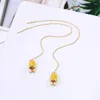 Dangle Boucles D'oreilles Conception Simple Romantique Coréen Blanc / Jaune Couleur Émail Fleur Boucle D'oreille Pour Les Femmes Charme Date Cadeau Bijoux Accessoire