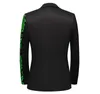 Men's Suits Mens Green Sequins Floral Suit Jacket Slim Fit One Button Party Dinner Tuxedo Dress Blazers Wedding Sport Coat 3XL