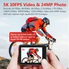 Caméras vidéo d'action sportive Original AX9 5K Caméra 4K 60fps EIS 24MP avec microphone sans fil Écran tactile Télécommande 230731