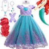 Vestidos para meninas Vestido de pequena sereia Cosplay princesa fantasia de halloween vestido de criança para menina carnaval festa de aniversário roupas vestidos de verão 230731