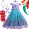 Mädchen Kleider Kleine Meerjungfrau Kleid Cosplay Prinzessin Halloween Kostüm Kind Kleid Für Mädchen Kind Karneval Geburtstag Party Kleidung Sommer Vestidos 230731