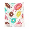 Cachecóis Cachecol Feminino Donuts de Inverno Com Chocolate Rosa Limão Azul Menta Esmalte Fino Capa Quente Envoltórios Bandana Pashmina Longa Borla Feminina