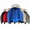 Kanada projektanci męcze kurtki veste homme damskie zimowe puffer wielkie futrzane z kapturem listy odzieżowe wydrukowane warstwa gode kurtka