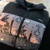 Męskie bluzy bluzy nowe zimowe graffiti w dół bawełniane kurtki Wysoka jakość zagęszczone ubrania Y2K para harajuku street płaszcz zimowy Kurtki T230731