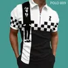 Polo da uomo Estate Polo da uomo con cerniera Moda Polo a righe Uomo Streetwear Casual T-shirt manica corta da uomo Polo Top 230731