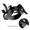 Bandanas 6 PCS Masquerade Mask Plastic Make 17 8cm Men Party Black Cosplay Half Face Man
