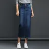 Skirts Open Side Skirt for Women High Waist Denim Skirts Women's Long Jeans Skirt Female Pencil Skirt Ladies Maxi Jeans Skirts 230801