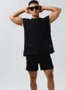 Herren Tanktops Weste Trend Fashion Loch reine Baumwolle Lose große Version von Fitness -Kleidung Männer Sport Basketball Sporthemd trainieren