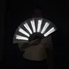 Party Decoration 1PC Luminous Folding Fan 13Inch LED Play Colorful Hand Held Abanico Fans för Dance Neon DJ Night Clubparty FY8446 0801