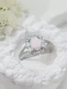 Cluster Rings 2023 Minimalist Large Gemstone Ring Fashionable Niche Design Color Treasure Natural Stone Micro Diamond Inlay