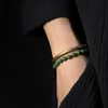 Charm-Armbänder Retro Vintage Designer-Schmuck Roter Stein Kupfer Afrikanische Grüne Perlen Handgefertigt Paar Für Frauen Großhandelsartikel 230731