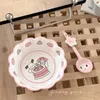 Bowls Korean Kawaii Ceramic Bowl Big Ear Dog Lace Girls Dormitory Fruit Salad Cute Rice Oatmeal Gift