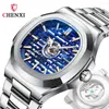 Wristwatches CHENXI Casual Business Automatic Watch For Men Tourbillon Mechanical Steel Strap Waterproof Luminous Hands