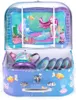 Tools Workshop Kids Tea Party Set for Little Girls Mermaid Gift Pretend Toy Tin Tea Set Princess Tea Time Kitchen Pretend Play Tea Set Toys 230731