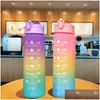 Waterflessen 1 liter fles Motivatie Sport Lekvrij Drinken Outdoor Reizen Gym Fitness Kannen Voor Keuken Cup Drop Delivery Ho Dhnb2