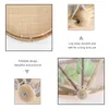 ディナーウェアセット2個のPCSフラットトレイ家庭用バスケット竹のふるい防水剤織り蓋をする手作りのギフトプラッター実用的なシック