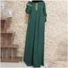 Basic Casual Jurken Abaya Arabisch Kant Moslim Jurk Vrouwen Turkije Islam Gebed Caftan Marocain 2021 Winter Lente Kleding Vestidos1 Dhd0Z