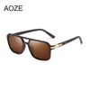 Okulary przeciwsłoneczne Aoze 2023 Mężczyźni spolaryzowane okulary słoneczne UV400 Driving Rectangle Shades for Oculos Masculino Male 212