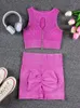 Yoga Outfit NORMOV Zipper Sets Nahtlose 12 PCS Sport Anzüge 2023 Sommer Gym Set Frauen Waschen Fitness Lauf Bh Hohe taille Shorts 230801