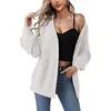 Frauen Pullover Herbst Einfarbig Lose Version Schließen Ärmel Lange Sommer Für Frauen Vorne Offen Strickjacke 3x