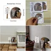 Wall Stickers Realistic Mouse Hole For Corner Stairs Funny Cute Home Decorative Decals Drop Delivery Garden Dh5Gd