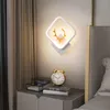 Lampa ścienna Nordic Minimalistyczne nowoczesne światła LED Living Study Pokój sypialnia sypialnia lampy nocne oświetlenie wewnętrzne