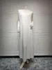 Ethnische Kleidung Kleid Abaya Erwachsene Casual Leicht Strech Satin Polyester Zweiteiliges Set Kleider Islamisch Großhandel