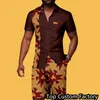 Survêtements pour hommes Survêtement Homme Style Ethnique Africain Été Chemise À Manches Courtes 2 Pièces Motif 3D Bouton Revers Casual Homme Streetwear Tenue