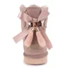 Mini Bow Australien Enfants Bottes Classique Filles Chaussures Enfant En Bas Âge Enfants Hiver Botte De Neige Wggs II Bébé Enfant Jeunesse Ly Chesut Noir Fourrure