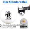 Table Tennis Balls TUTTLE 3Star 40 Material ABS Plastic Professional Ping Pong Ball for Competition Training 2050100pcs 230801